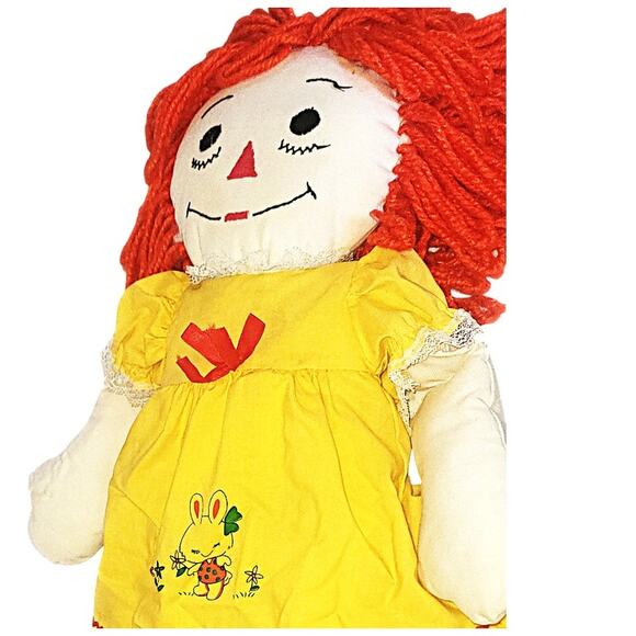 24" Vintage Raggedy Ann Handmade Doll & Dress - Picture 4 of 9